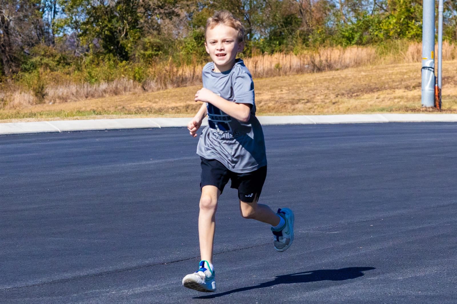 student running